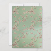 Fleurs de cerise en rose et carte de voeux (Dos)