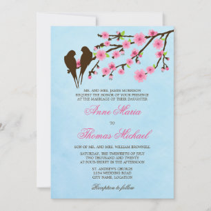 Fleurs de cerises et Faire-part de mariage Insépar