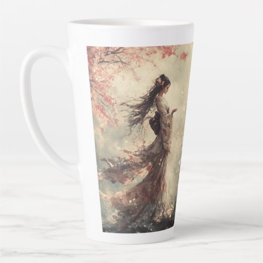 Fleurs de cerises Latte Mug (Gauche)