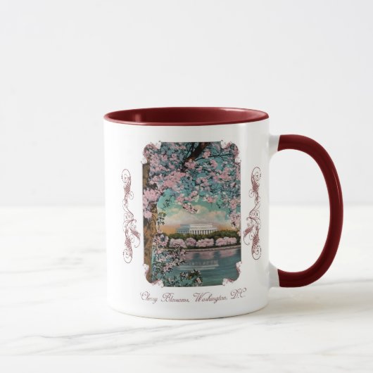 Fleurs de cerises Mug de café victorien (Droite)