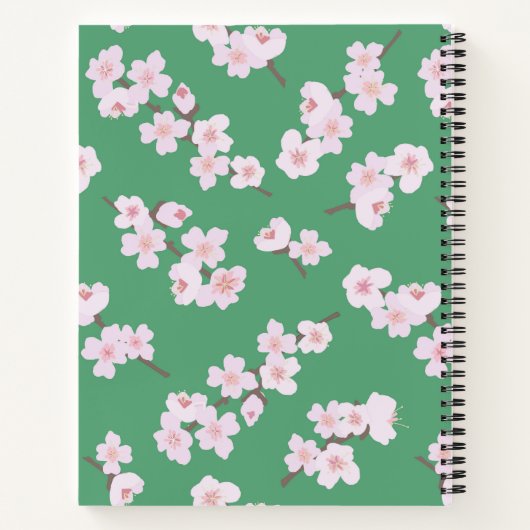 Fleurs de cerises sur le Carnet vert (Dos)