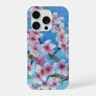 Fleurs de cerisier à l'aquarelle peintes à la main
