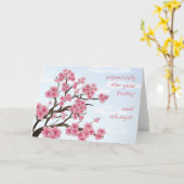 Fleurs de cerisier - carte de voeux (Fleur jaune)