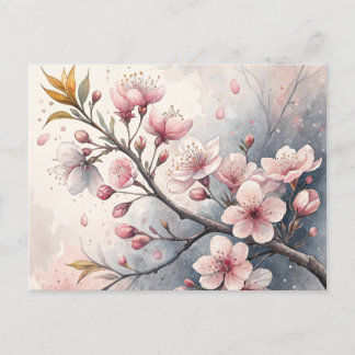 Fleurs de cerisier, Carte postale Invitation