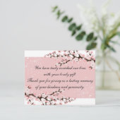 Fleurs de cerisier de rose de carte de mariage de (Debout devant)