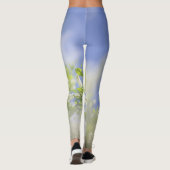 Fleurs de cerisier d'oiseaux Leggings Sky (Dos)