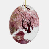 Fleurs de cerisier en ornement de neige (Droite)