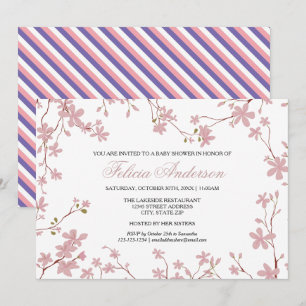 Fleurs de Cerisier - Invitation à une Baby Shower