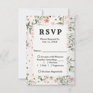 Fleurs de Cerisier Japonais Mariage RSVP
