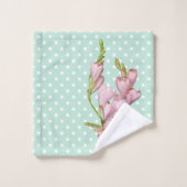 Fleurs de cerisier modernes Vert menthe Bonjour Be (Gant de toilette)