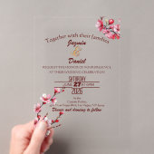 Fleurs de Cerisier Pastel Rose Clair Invitation (In situ (ordinateur de poche))