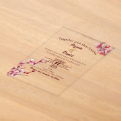 Fleurs de Cerisier Pastel Rose Clair Invitation (Poser)
