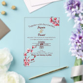 Fleurs de Cerisier Pastel Rose Clair Invitation (Insitu (Mariage))