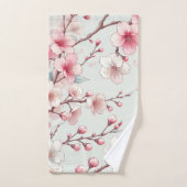 Fleurs de cerisier personnalisées (Serviette à main)