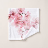 Fleurs de cerisier rose blanc (Gant de toilette)