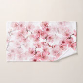 Fleurs de cerisier rose blanc (Serviette à main)