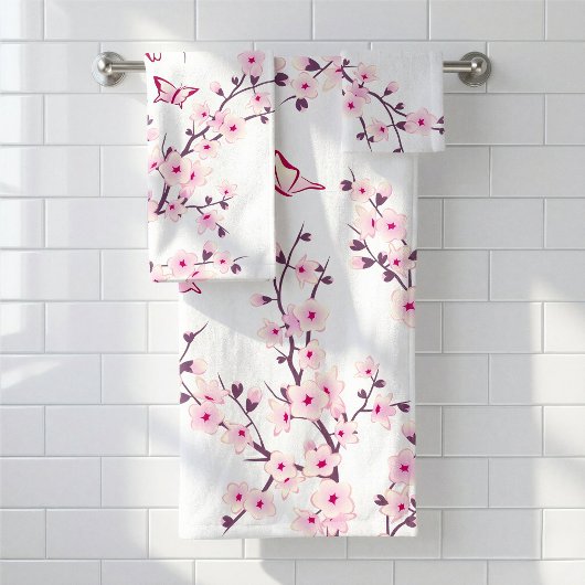 Fleurs de cerisier rose blanc