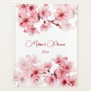 Fleurs de cerisier rose blanc personnalisé