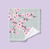Fleurs de cerisier rose gris (Gant de toilette)
