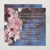 Fleurs de cerisier rose invitation à la douche nup (Devant / Derrière)