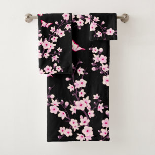 Fleurs de cerisier rose noir
