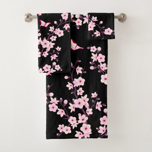 Fleurs de cerisier rose noir (En situation)