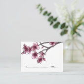 Fleurs de cerisier rose simple Cartes de place (Debout devant)