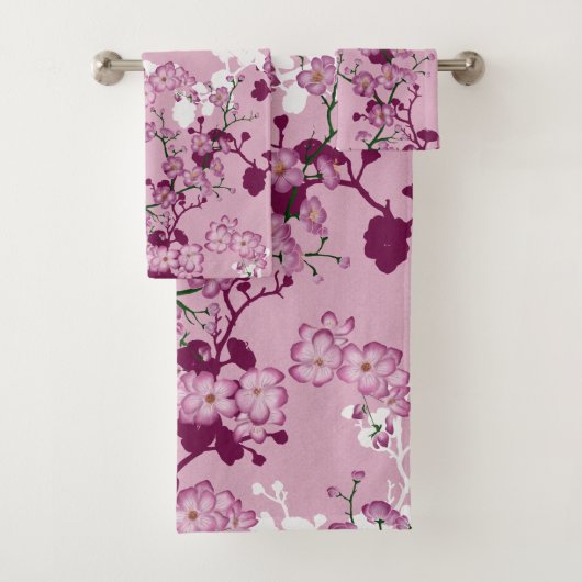 Fleurs de cerisier roses burgundy élégantes Sakura (En situation)