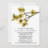 Fleurs de cerisier simples Jaune Invitation de mar (Devant)