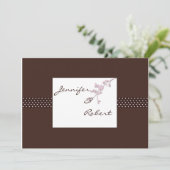 Fleurs de cerisier sur le faire-part de mariage (Debout devant)