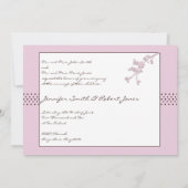 Fleurs de cerisier sur le faire-part de mariage (Dos)