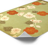 Fleurs de cerisier vintages Poster (Coin)