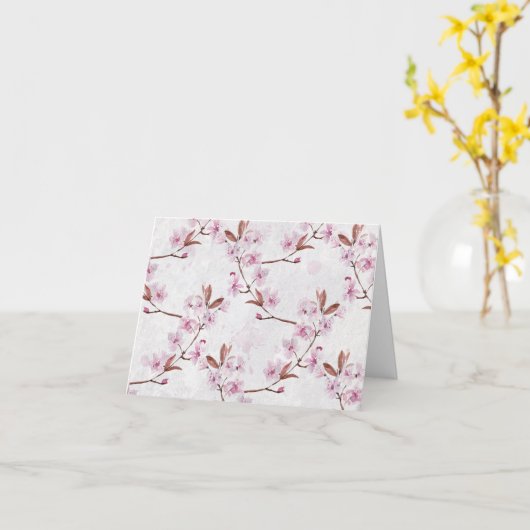 Fleurs de cerisiers de carte de note (Fleur jaune)