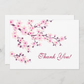 Fleurs de cerisiers Merci blanc rose (Devant / Derrière)