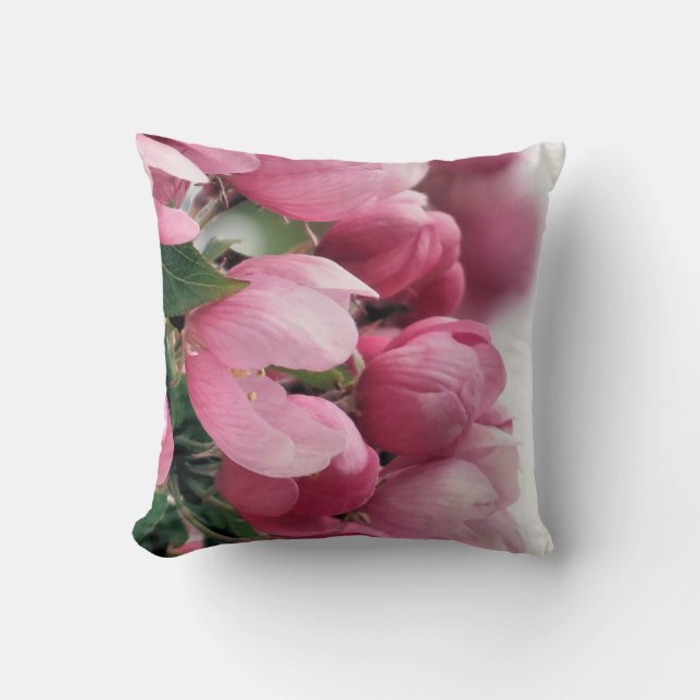 Fleurs de cerisiers roses - coussin (Recto)