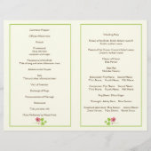 Fleurs de cerisiers roses, programme de mariage de (Dos)