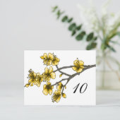 Fleurs de cerisiers simples jaunes Numéro de table (Debout devant)