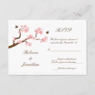 Fleurs de cerisiers sur blanc RSVP