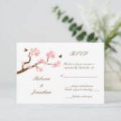 Fleurs de cerisiers sur blanc RSVP (Debout devant)