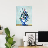 Fleurs de Cézanne dans un vase rococo Impression d (Bureau à domicile)