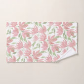 Fleurs de champ dentelle texturée rose blanc (Serviette à main)