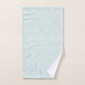 Fleurs de champ étoiles marguerite motif bleu clai (Serviette à main)