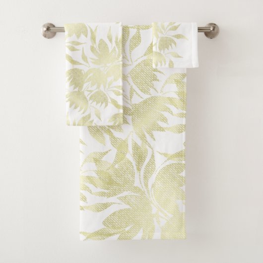 Fleurs de champ Liséré texturé blanc doré (En situation)