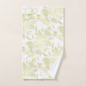 Fleurs de champ Liséré texturé blanc doré (Serviette à main)