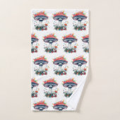 Fleurs de champignon Bois Planche colorée (Serviette à main)