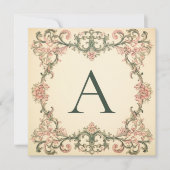 Fleurs de charme vintages : Cartes Monogrammes (Devant)
