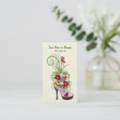 Fleurs de chaussures à talon élevé Carte professio (Debout devant)