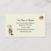 Fleurs de chaussures à talon élevé Carte professio (Dos)