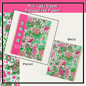 Fleurs de chlipper rose sur blanc personnalisées