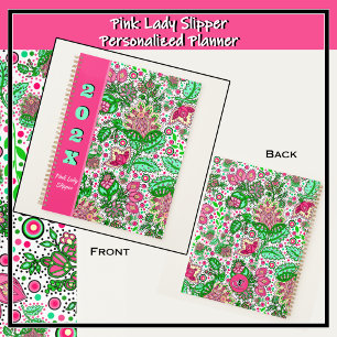 Fleurs de chlipper rose sur blanc personnalisées